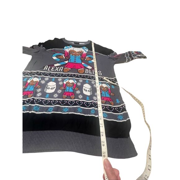 OFFICIAL WWE AUTHENTIC ALEXA BLISS "NO COCOA, NO BLISS" UGLY HOLIDAY SWEATER Sz - Picture 5 of 6